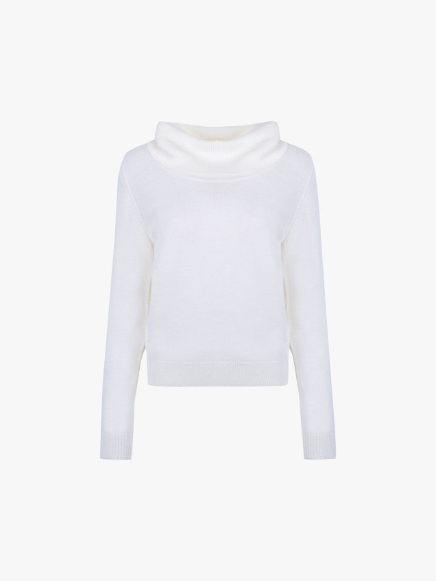 Camisola de Gola Alta em Lã