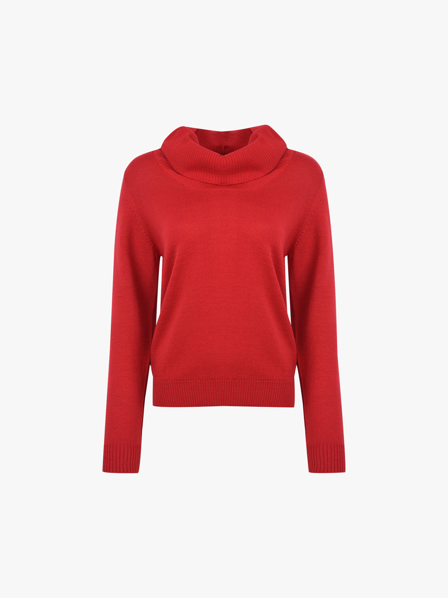 Camisola de Gola Alta em Lã