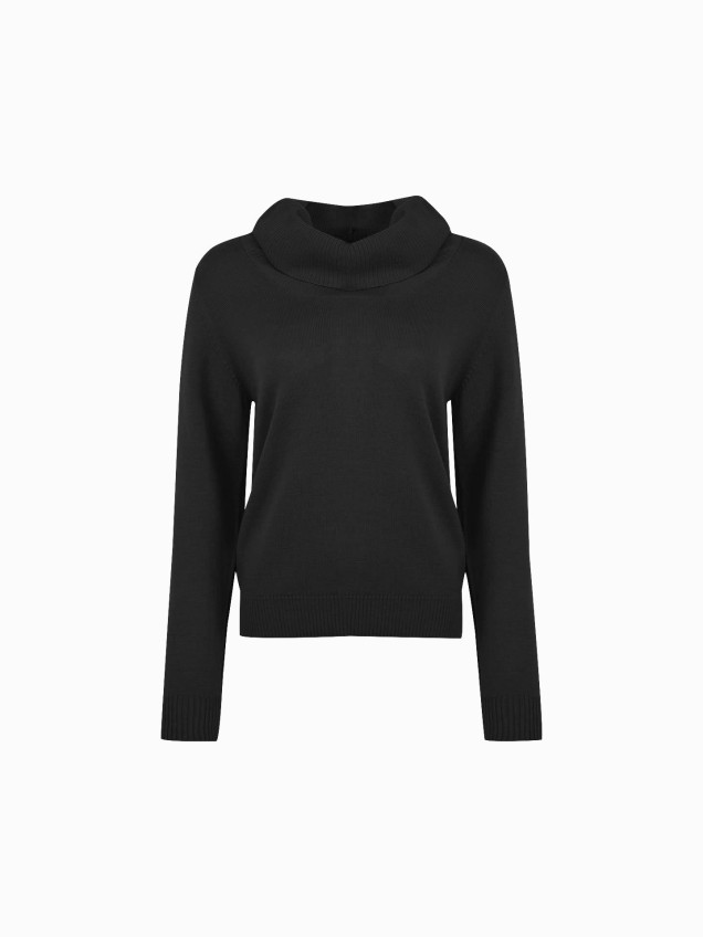 Camisola de Gola Alta em Lã
