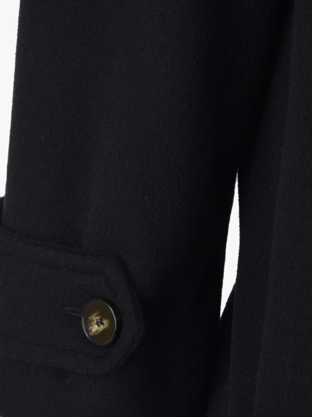 Pea Coat de Lã Straight Fit