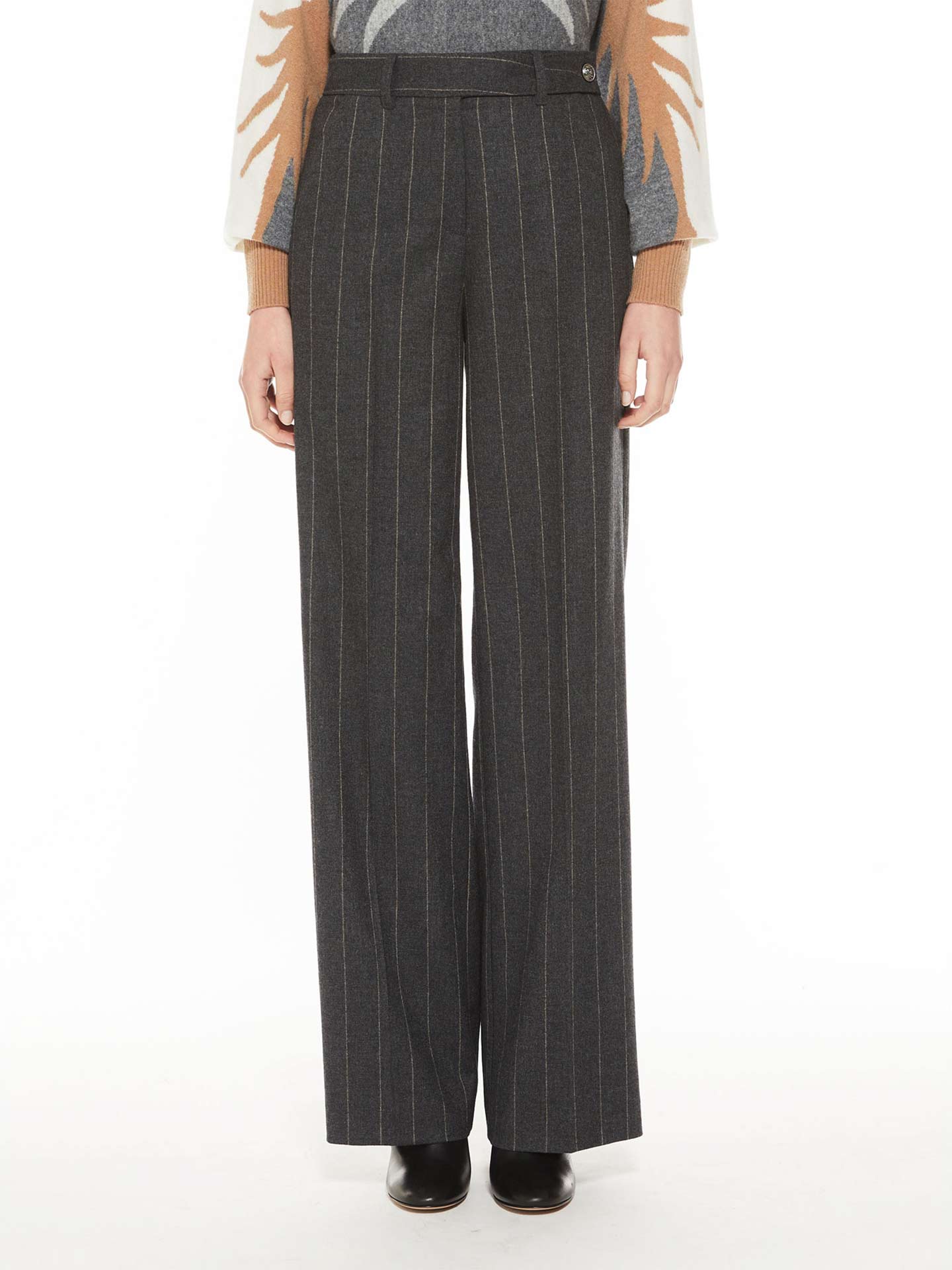 Calças de Flanela Straight Fit