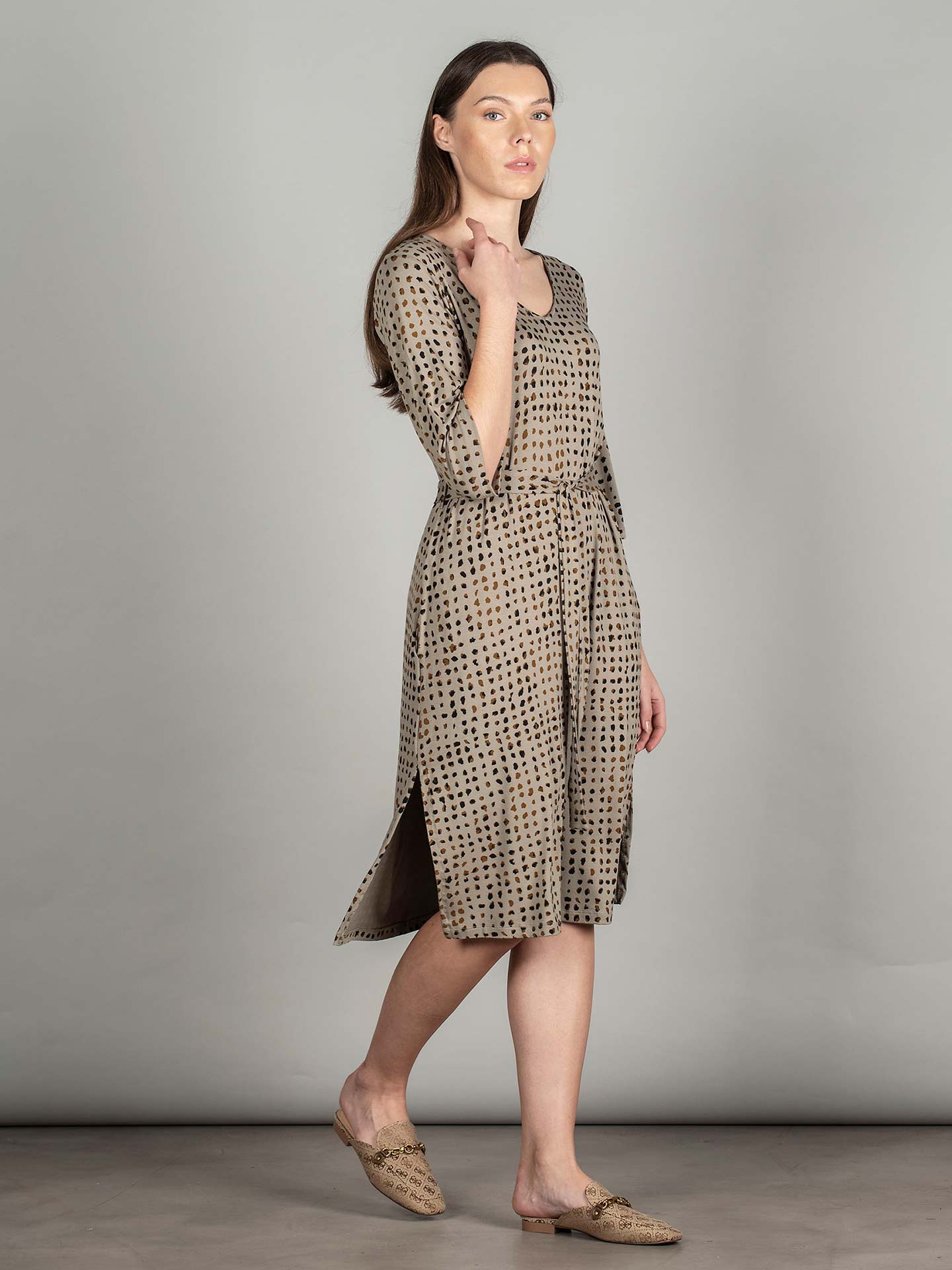 Vestido Midi com Padrão