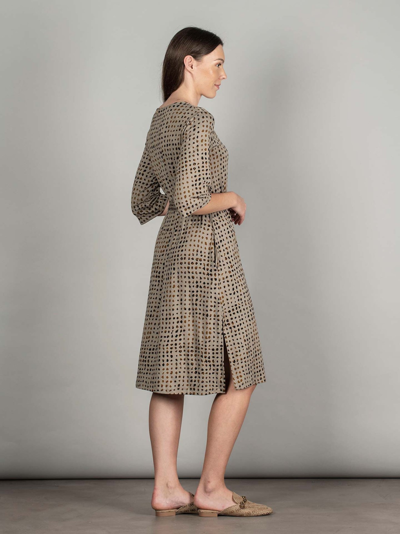 Vestido Midi com Padrão