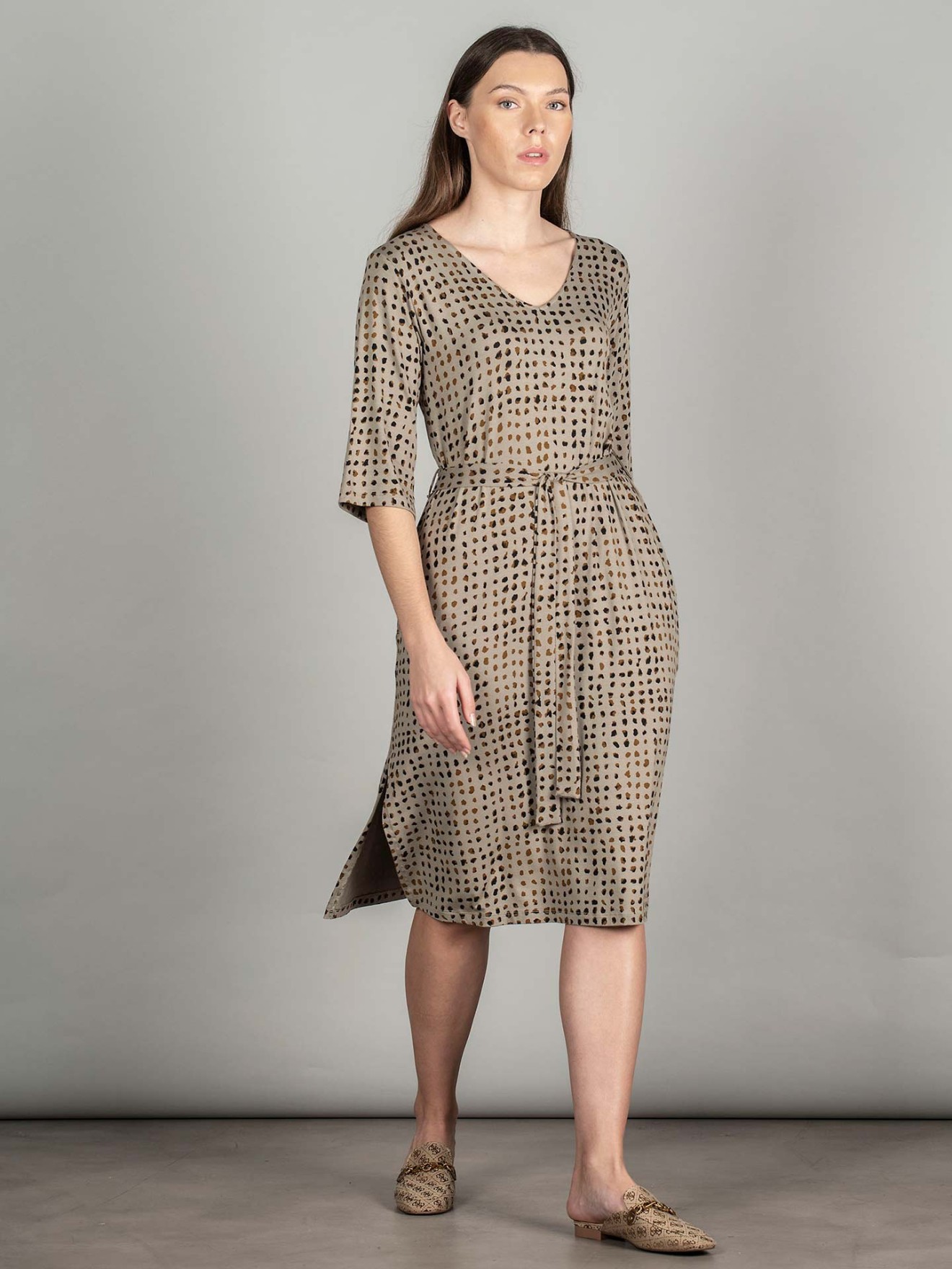 Vestido Midi com Padrão