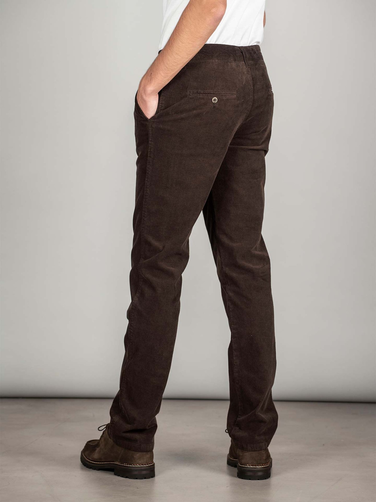 Calças de bombazine