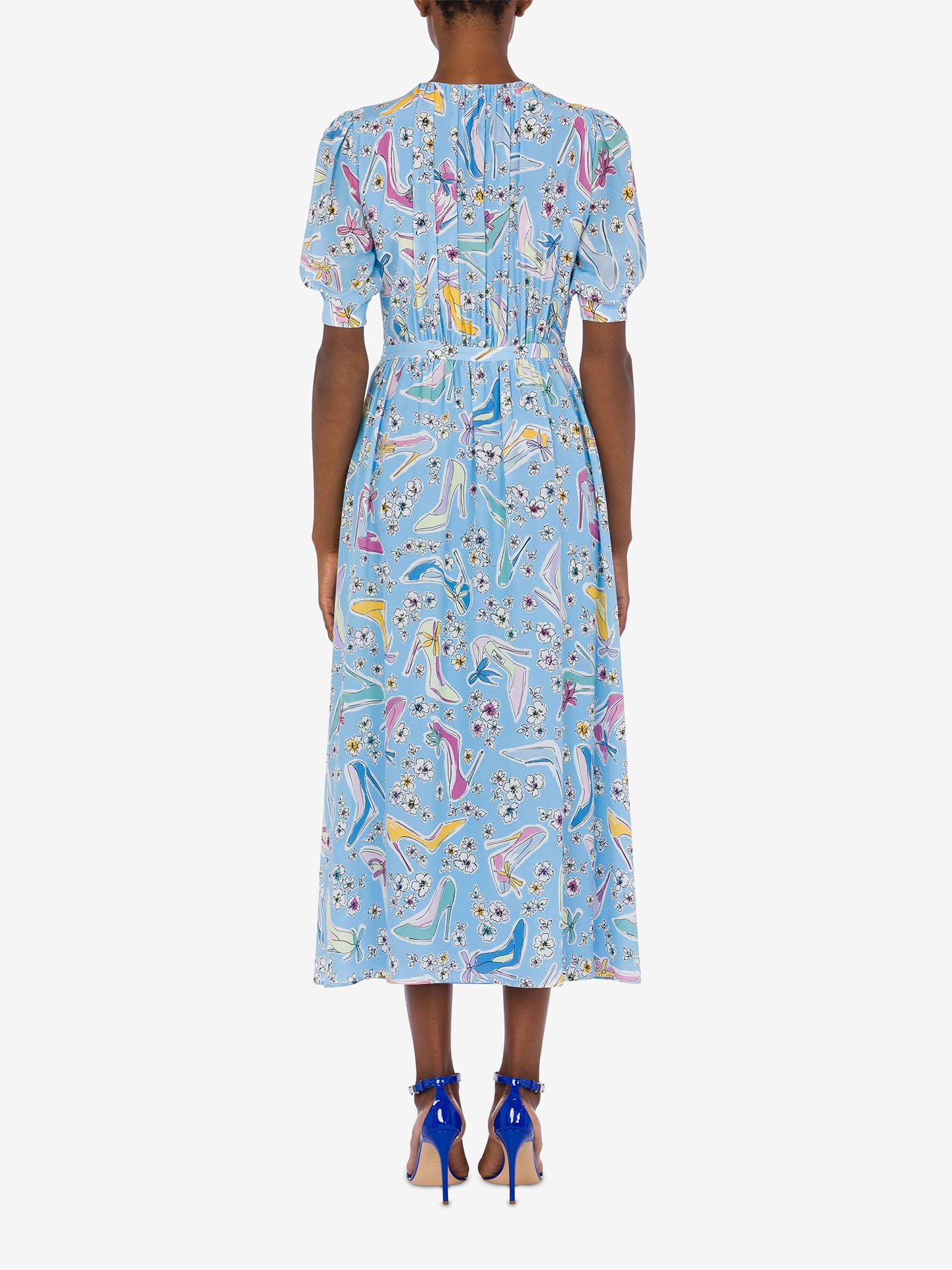 Vestido de Seda com Padrão