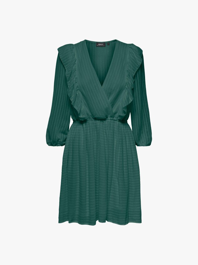 Vestido com Folhos