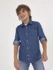 Camisa Denim com Bolso