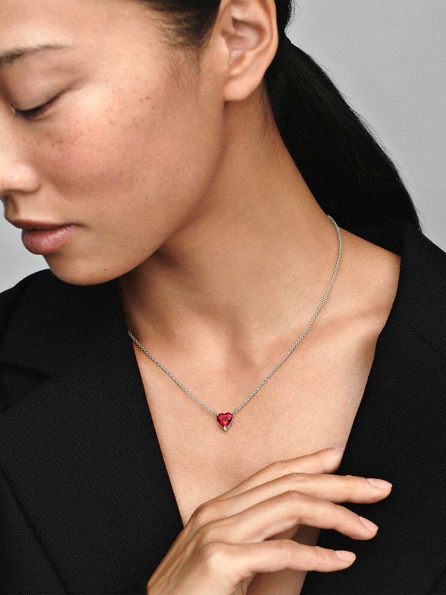 Colar Collier Sparkling Heart Halo