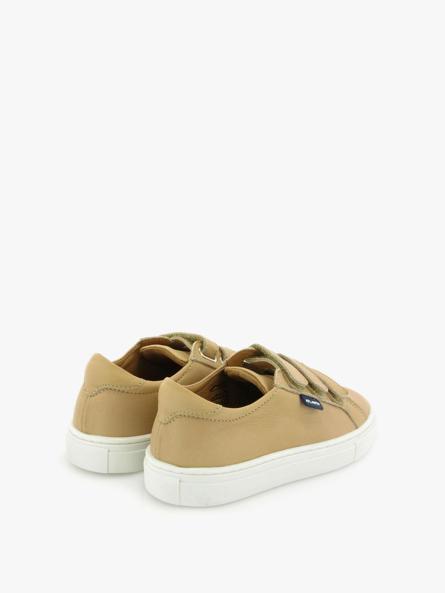 Sapatilhas Com Três Tiras em Pele Sierra Antik