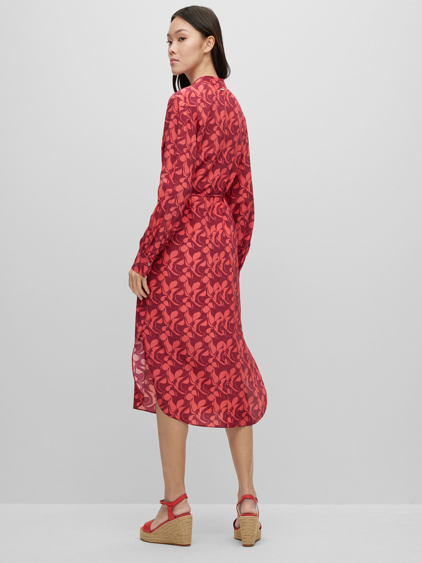 Vestido de Seda com Padrão