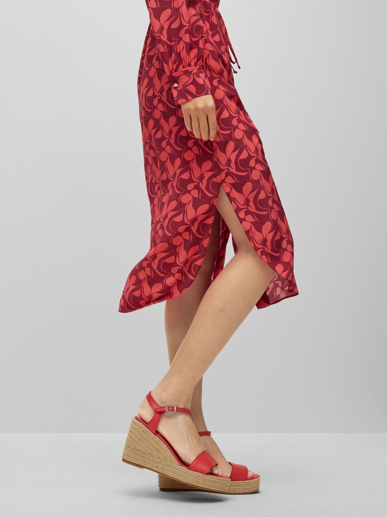 Vestido de Seda com Padrão