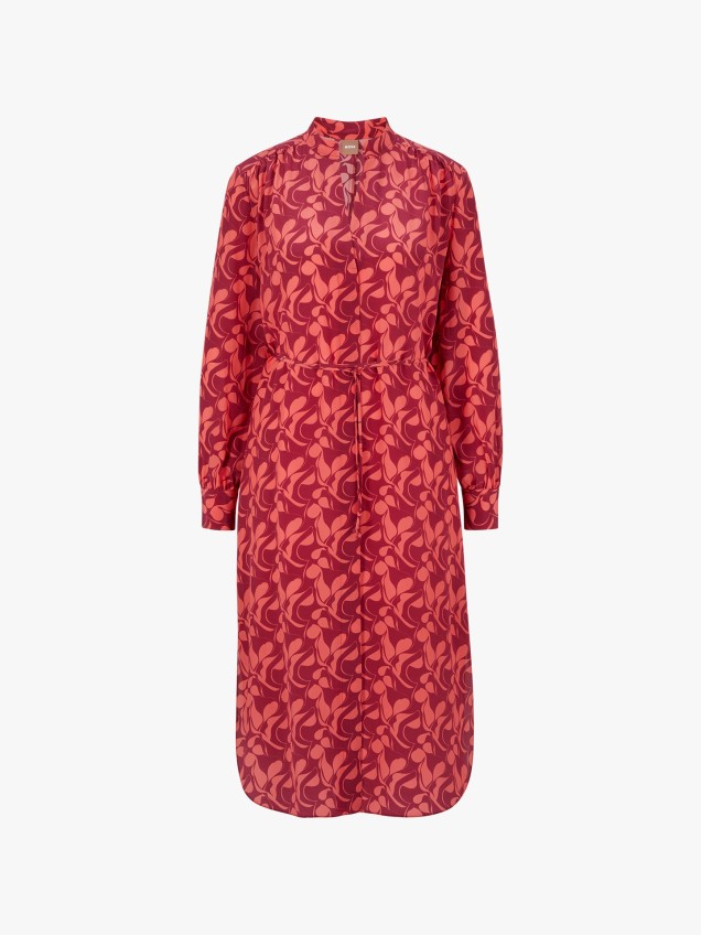 Vestido de Seda com Padrão