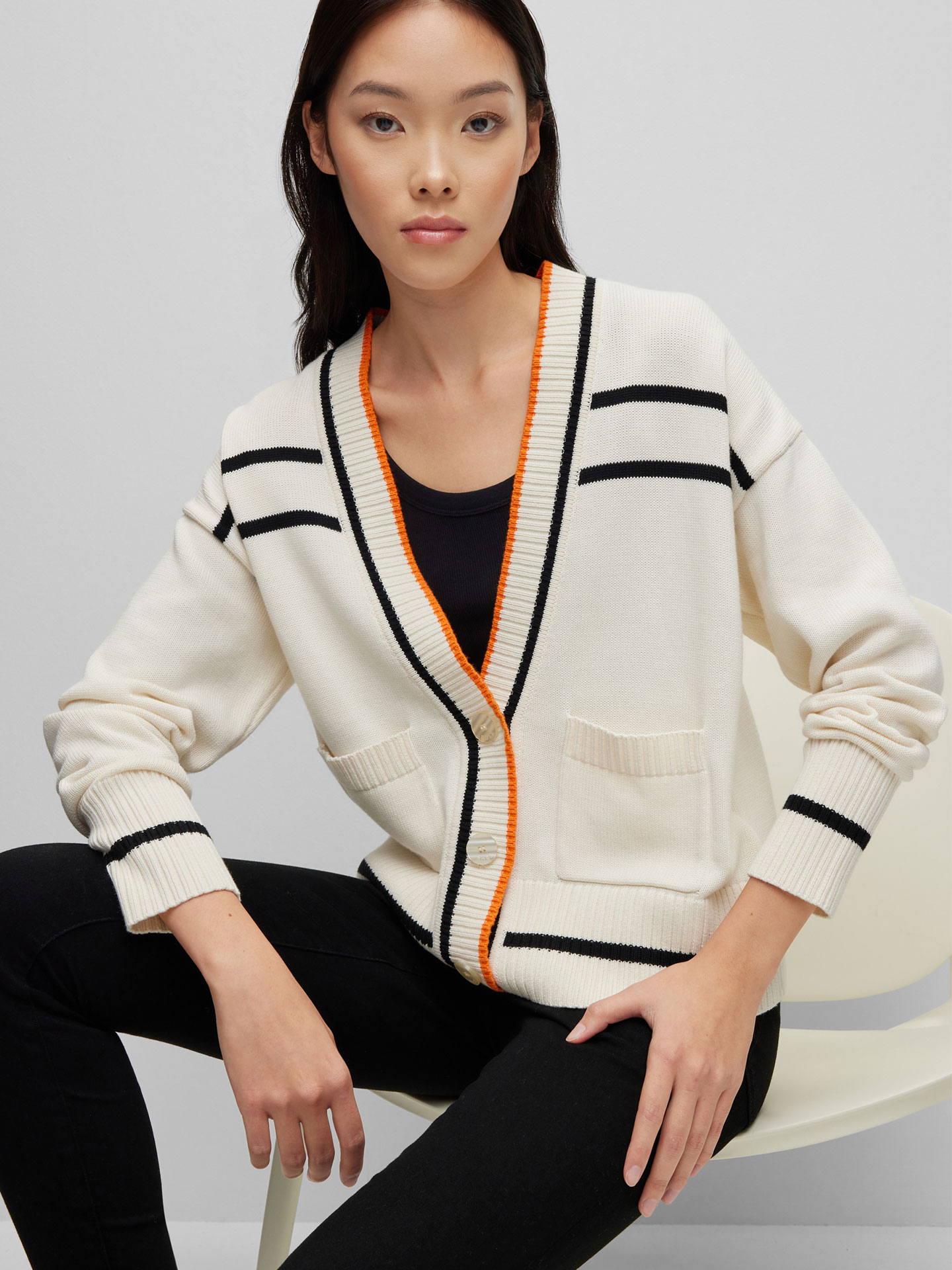 Cardigan com Riscas