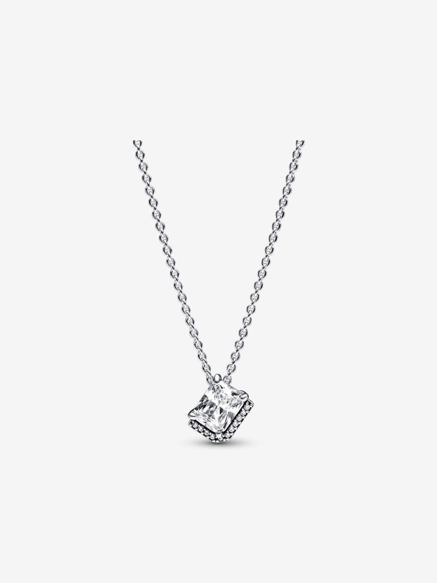 Colar Rectangular Sparkling Halo Collier