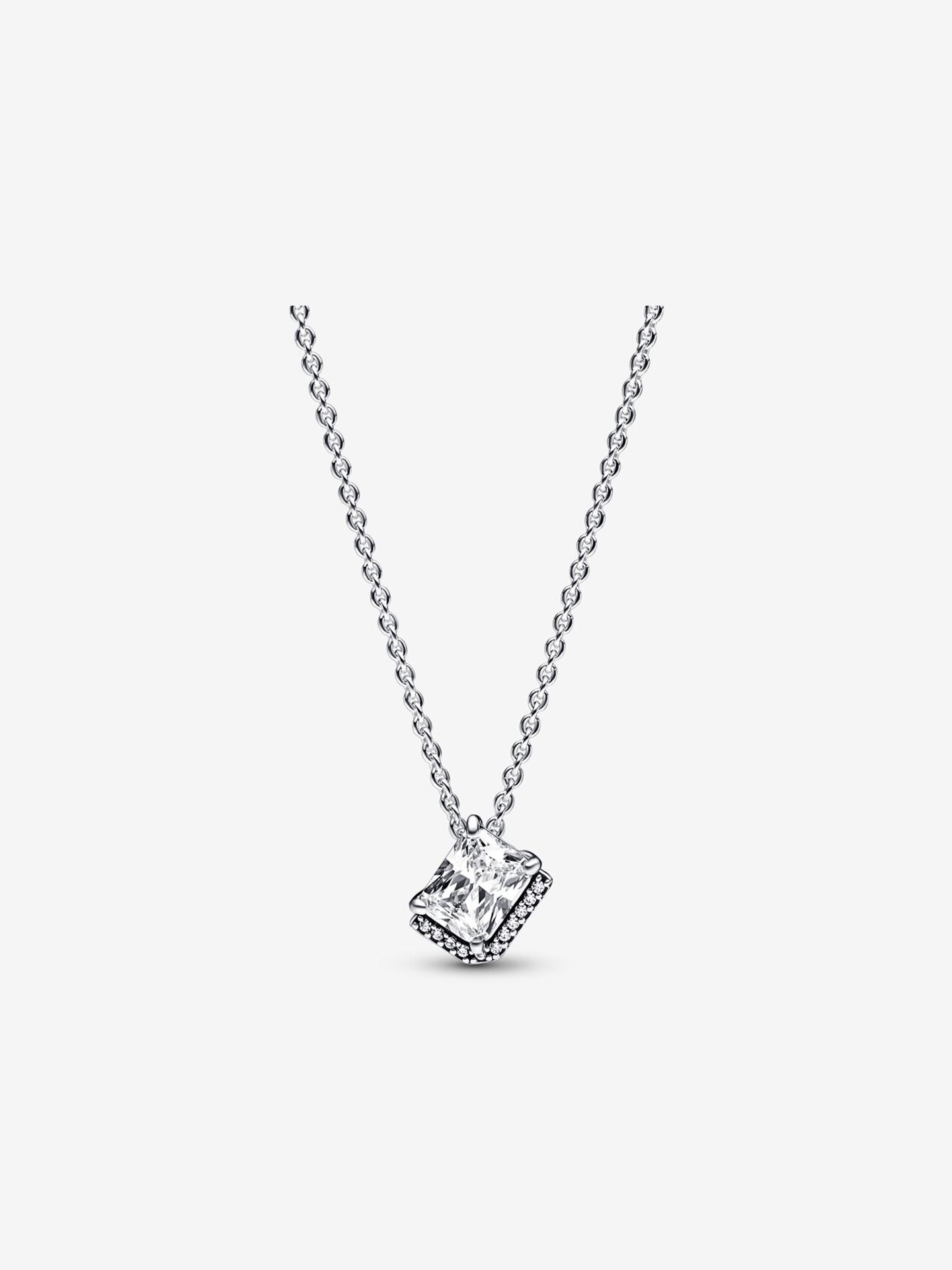 Colar Rectangular Sparkling Halo Collier