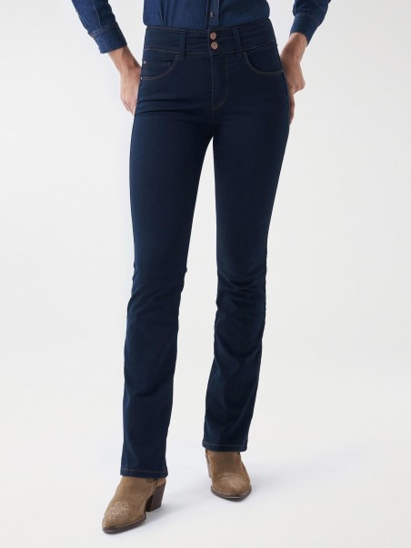 Jeans push up skinny fit - Azul-Escuro