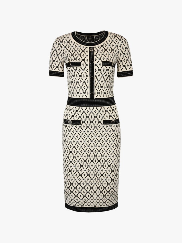 Vestido Midi com Padr�o