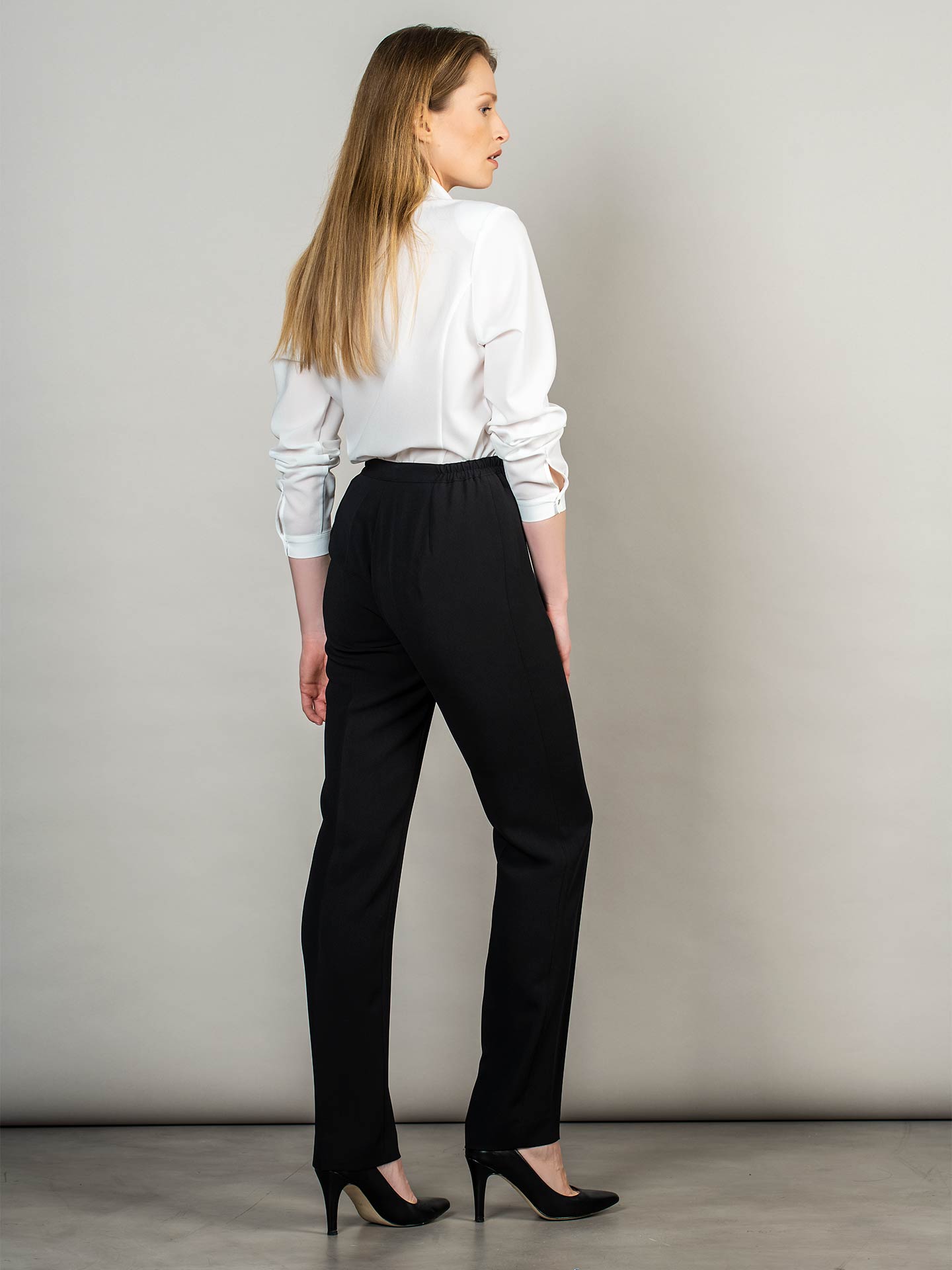 Calças Clássicas com Cintura Elástica