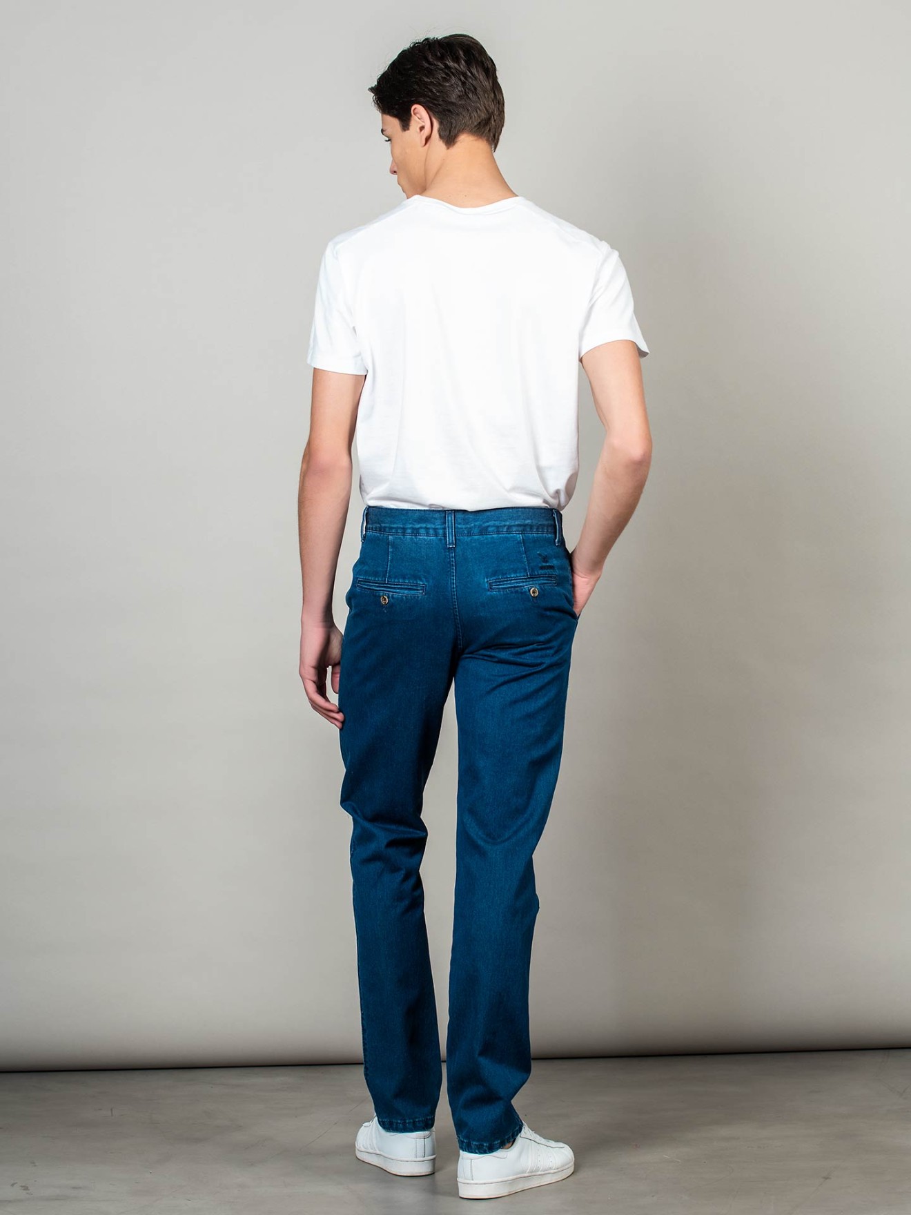 Calças de Ganga Estilo Chino