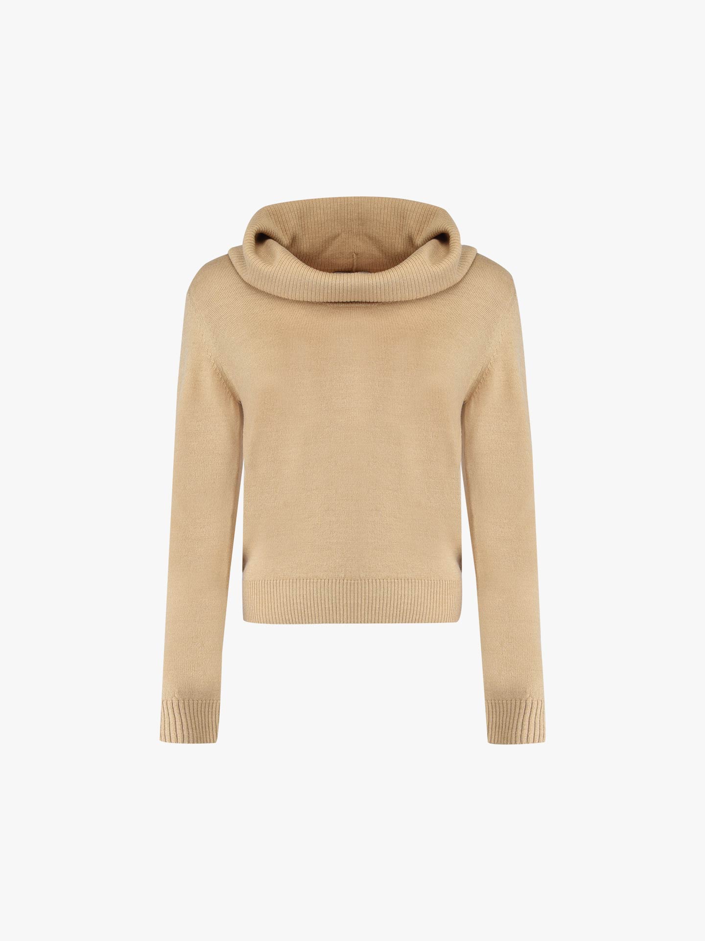 Camisola de Gola Alta em Lã