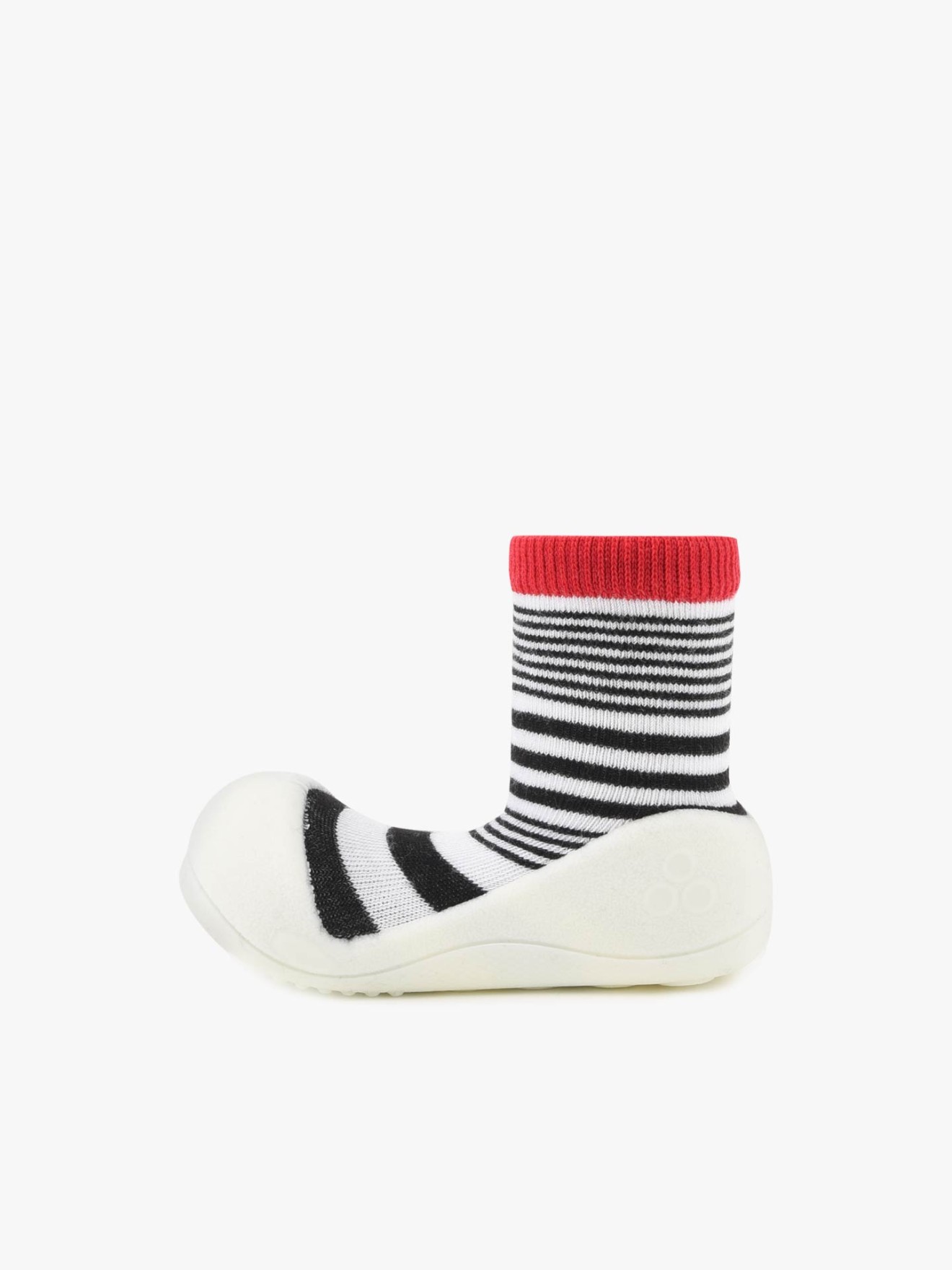 Sapato de bebé às riscas