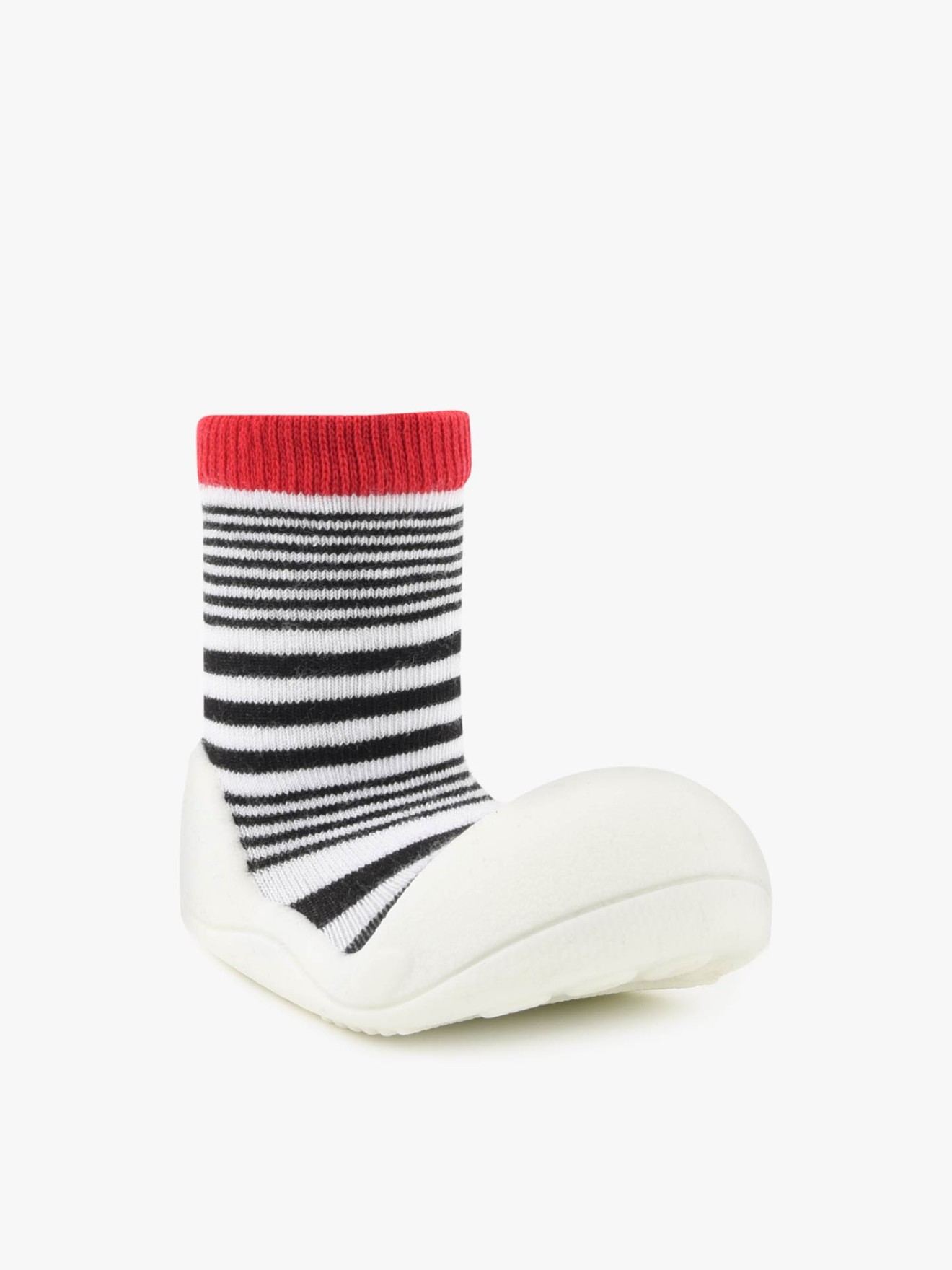 Sapato de bebé às riscas