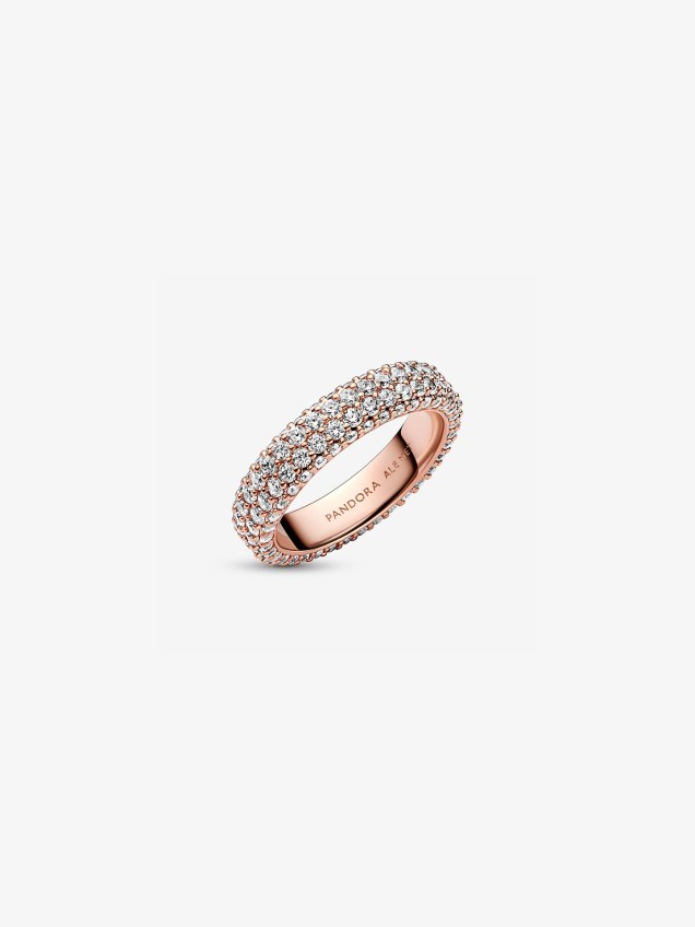 Anel Timeless Pavé Duplo