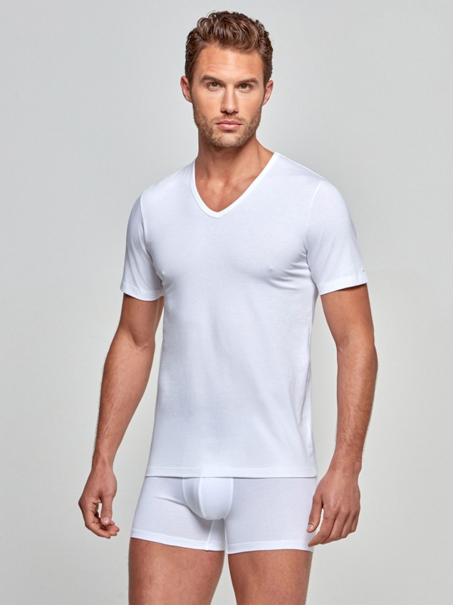 T-shirt de decote em V