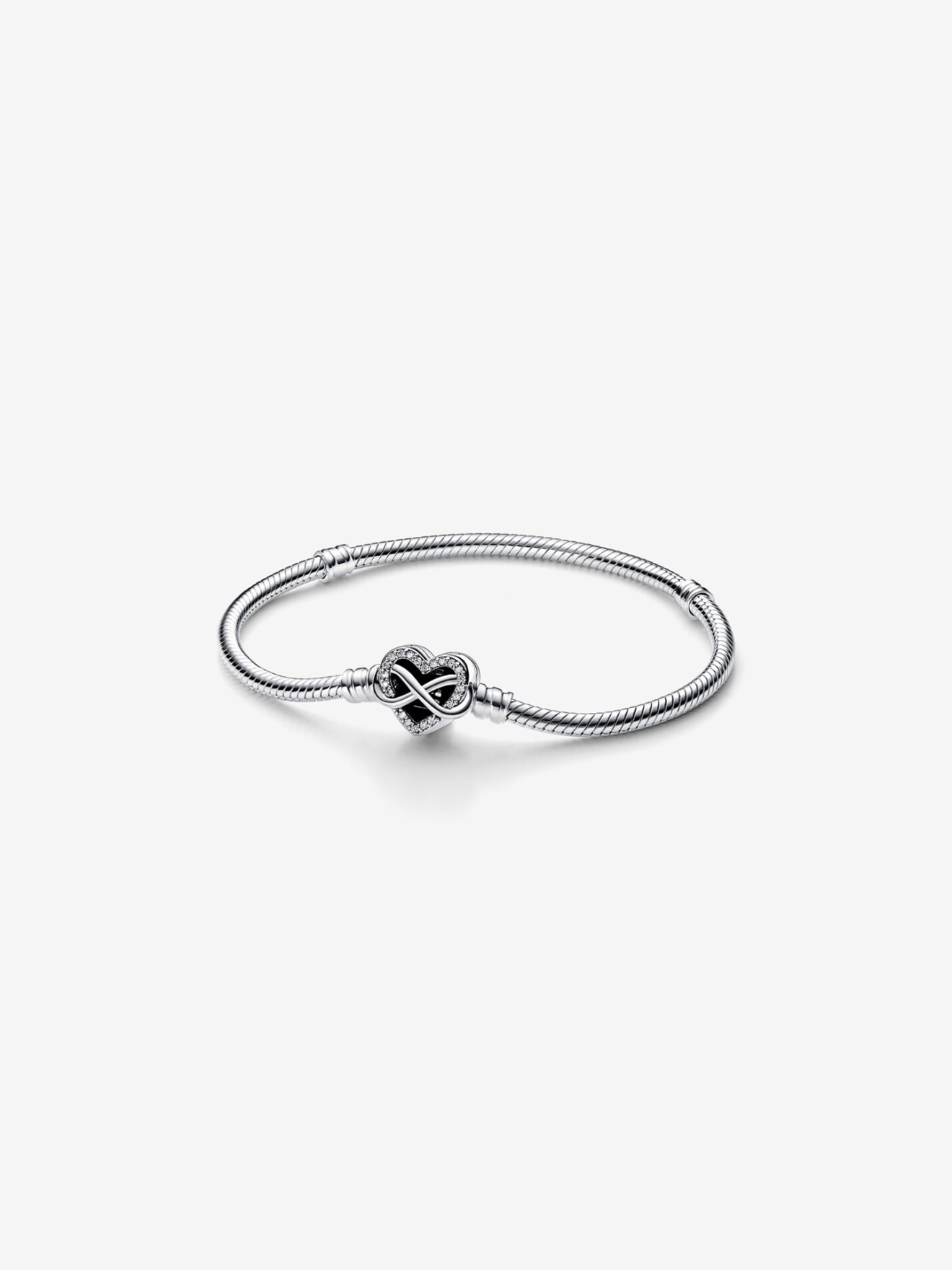 Pulseira Snake Sparkling Infinity Heart Clasp