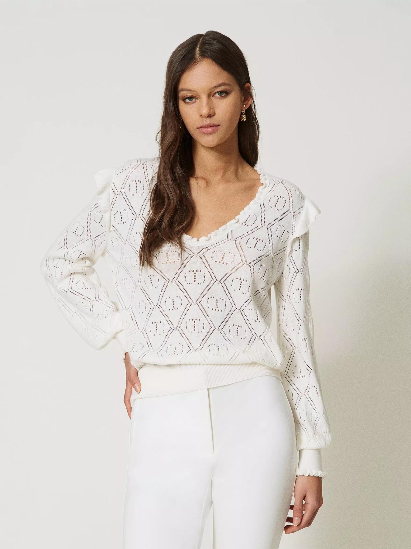 Camisola com Decote em V