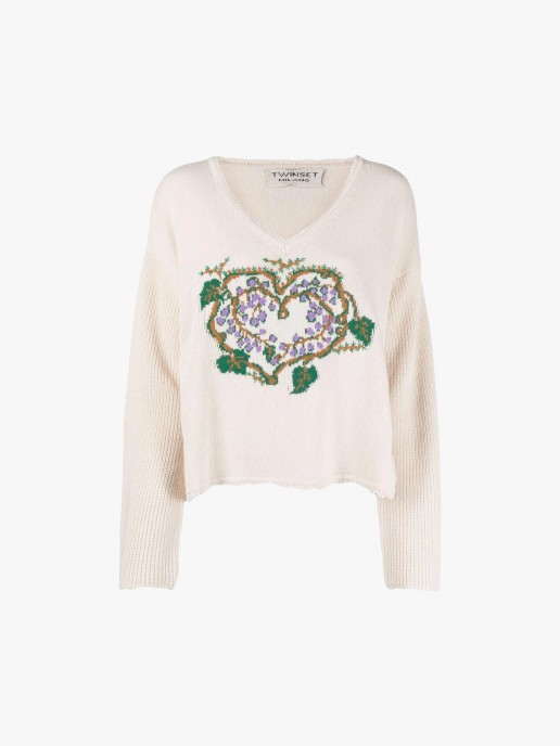 Camisola com Decote em V
