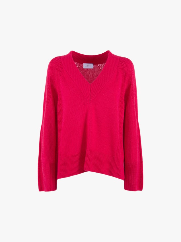 Camisola com Decote em Bico