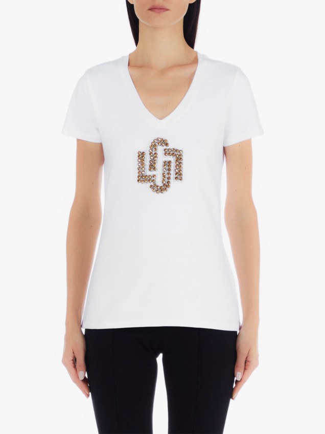 T-Shirt com Brilhantes