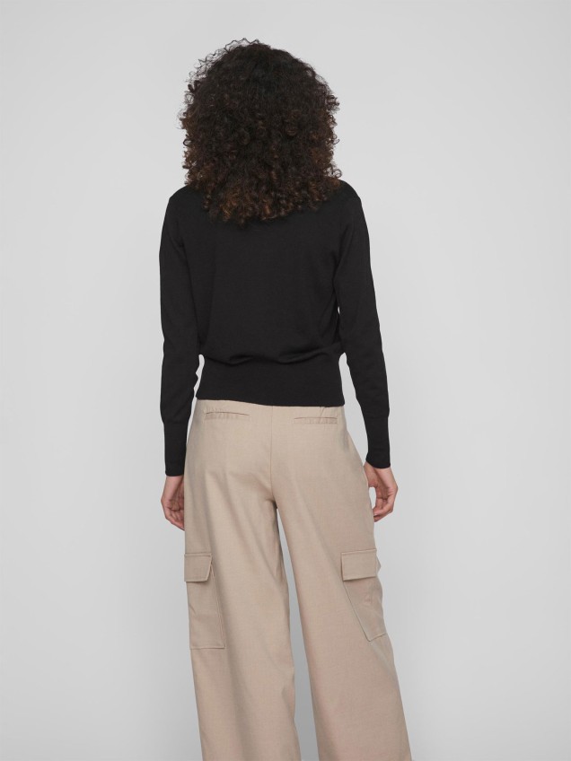 Cardigan em Lã Merino