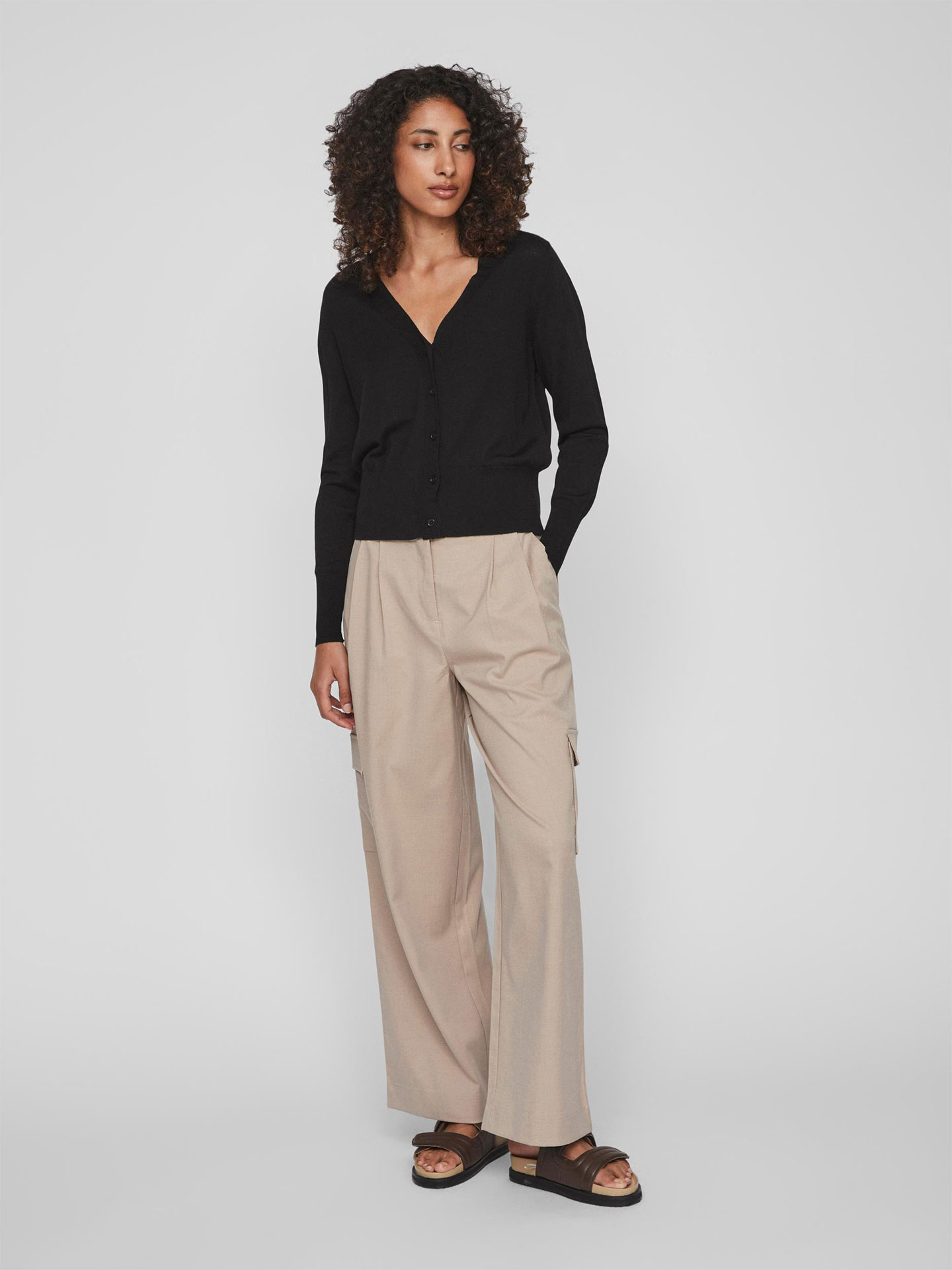 Cardigan em Lã Merino