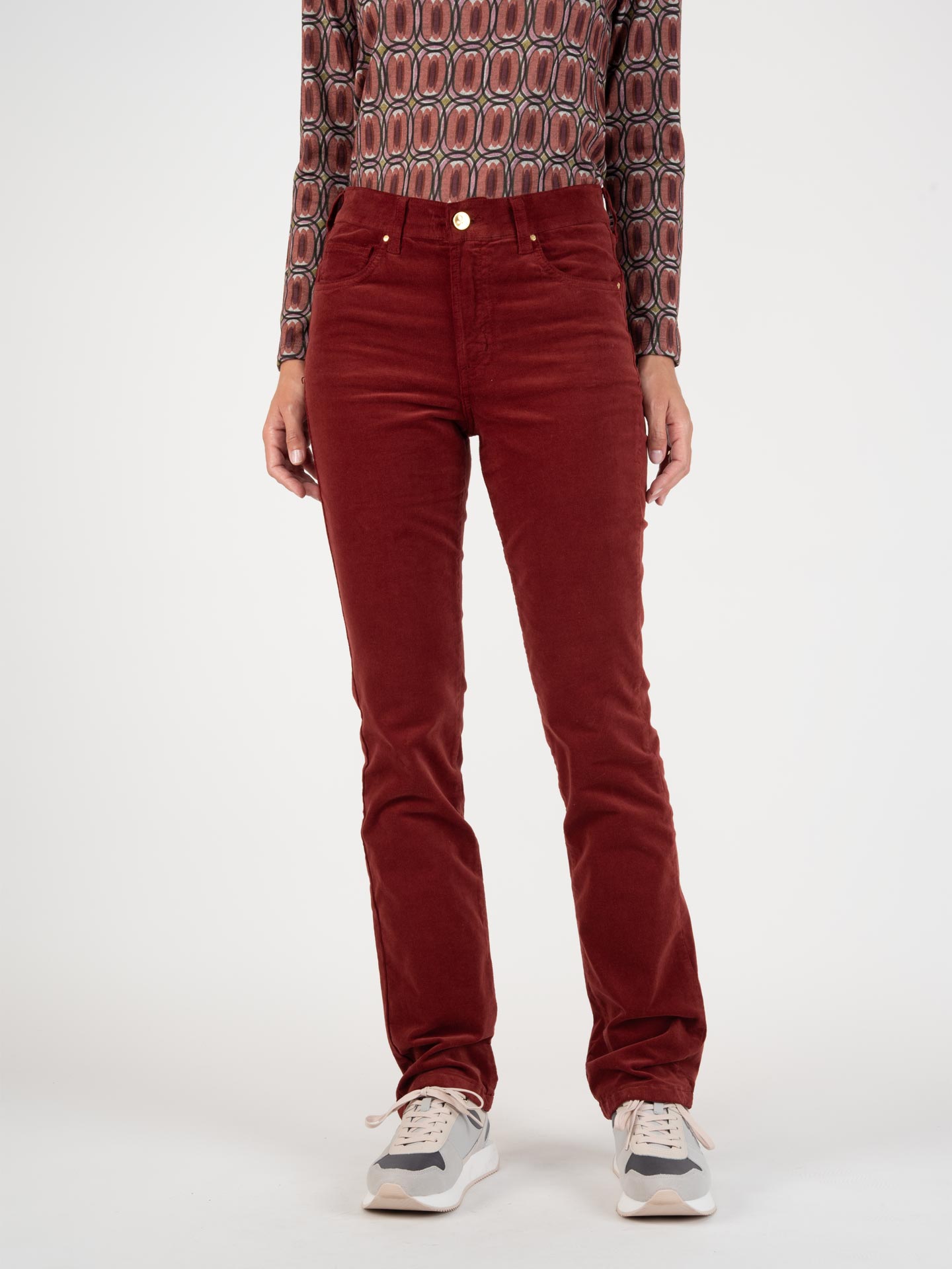 Calças de bombazine