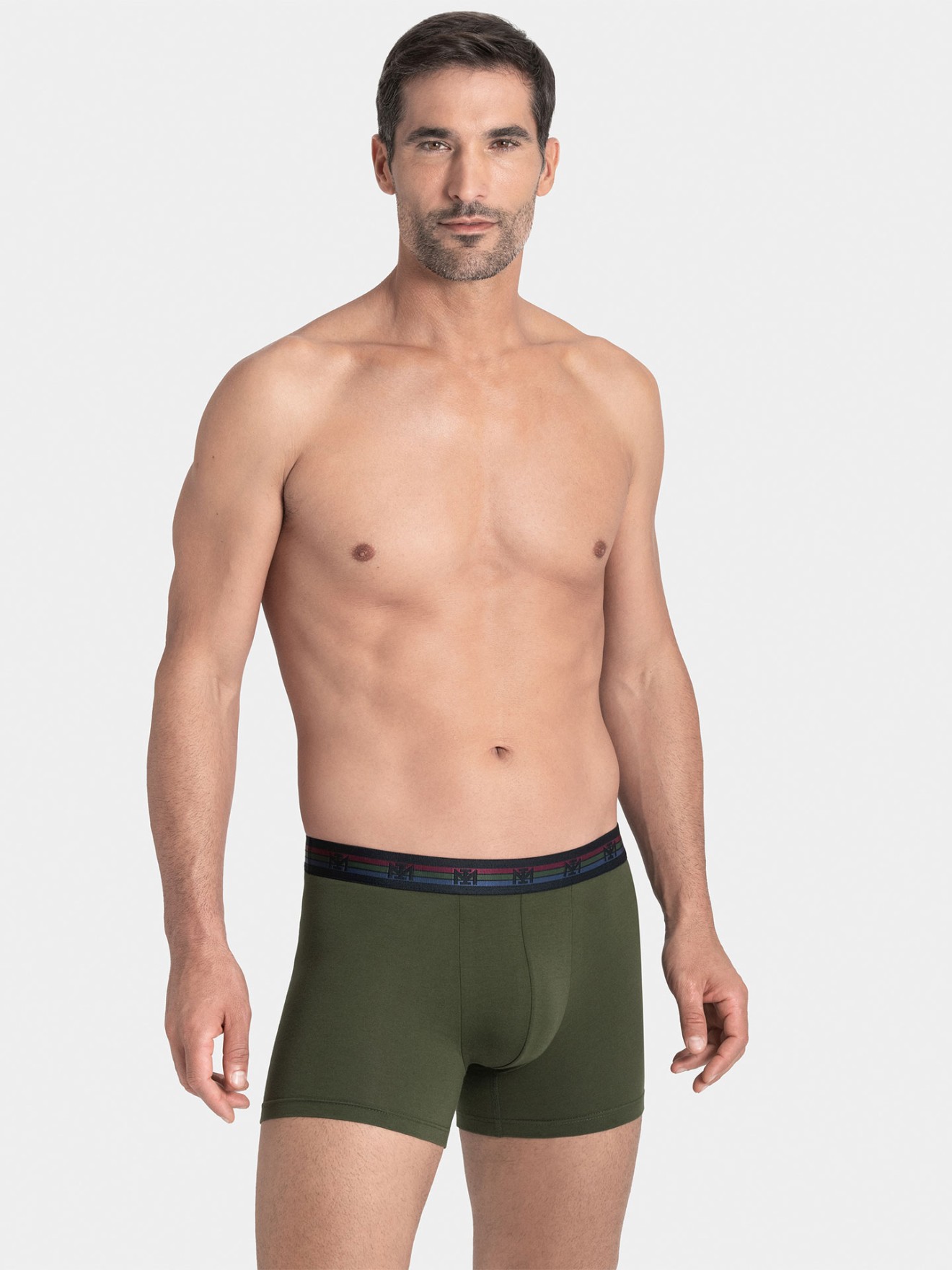 Pack de dois boxers de homem lisos em algodo