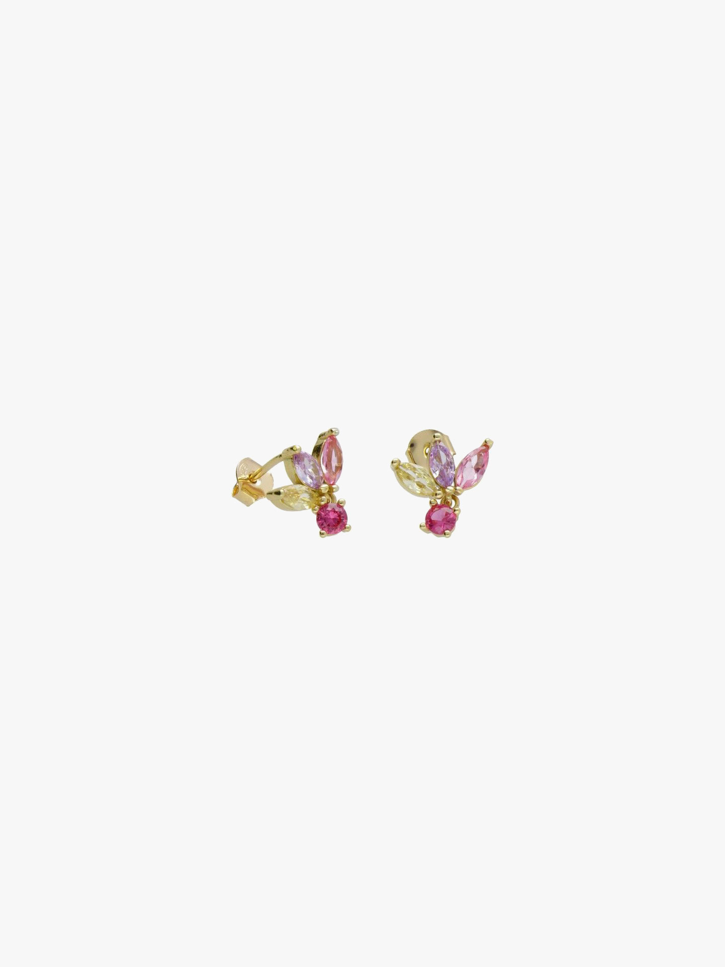 Brincos P�talas Multicolor