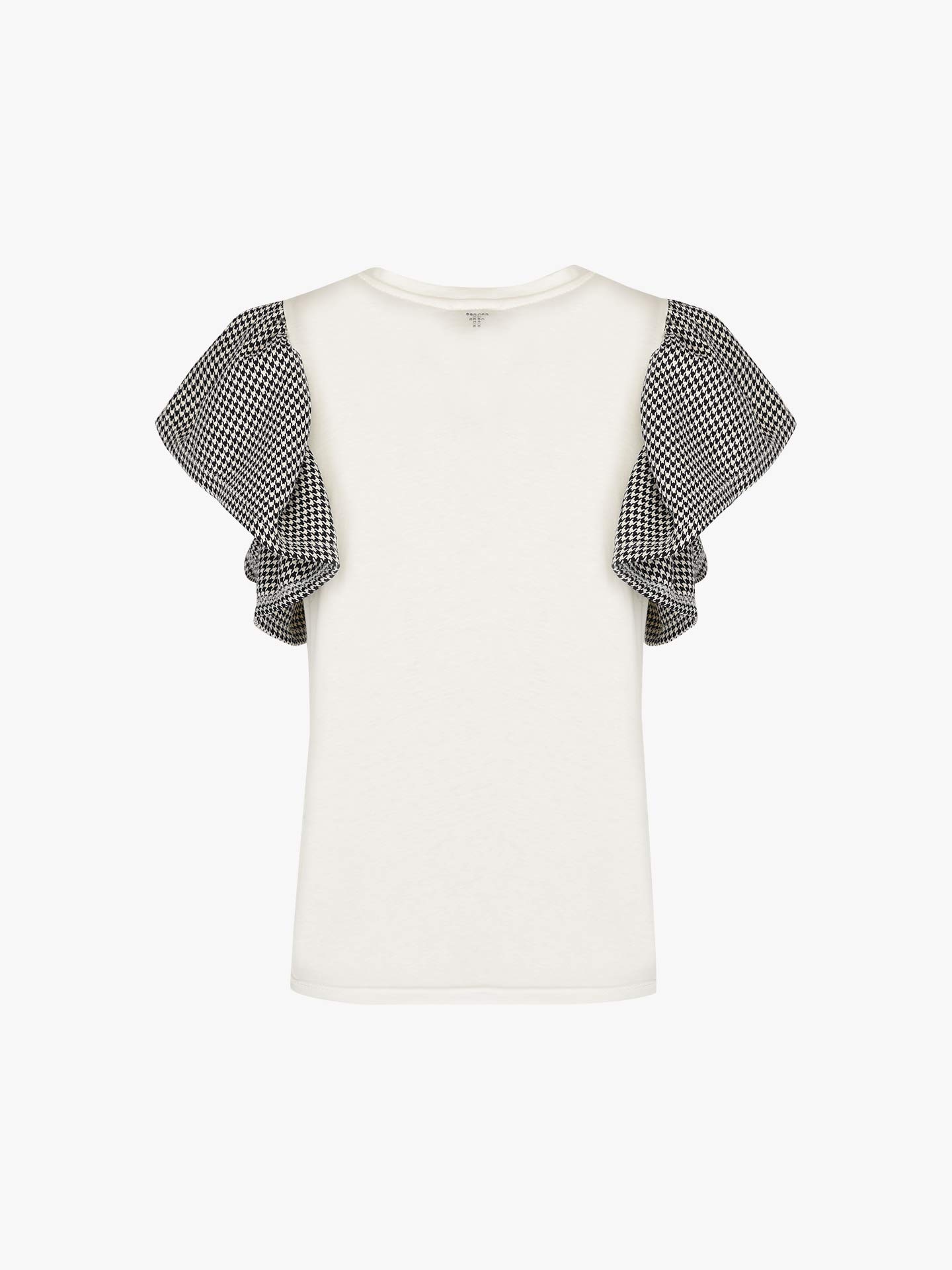 T-Shirt com Folho nas Mangas