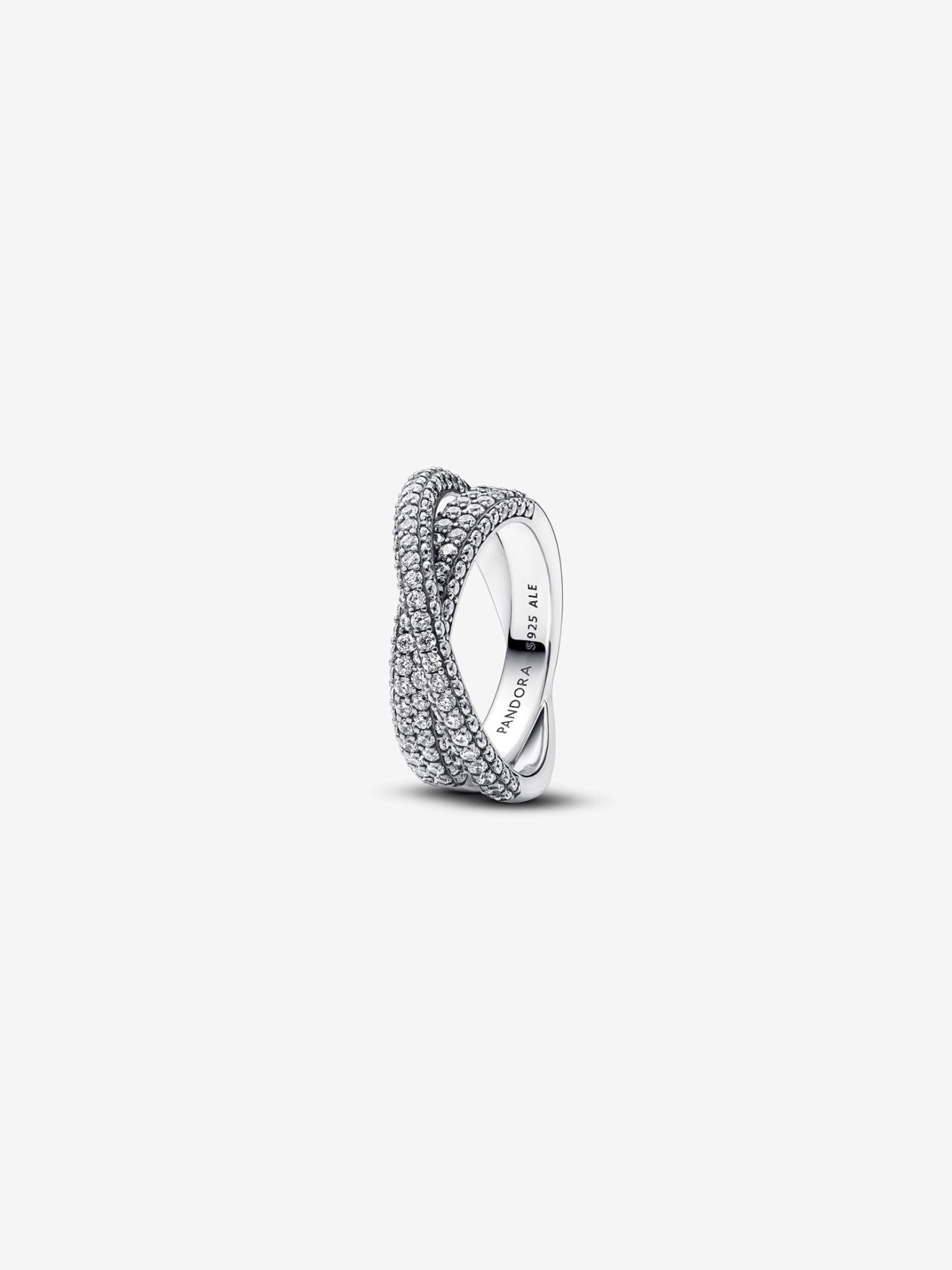 Anel Dois Aros Cruzados Pav�