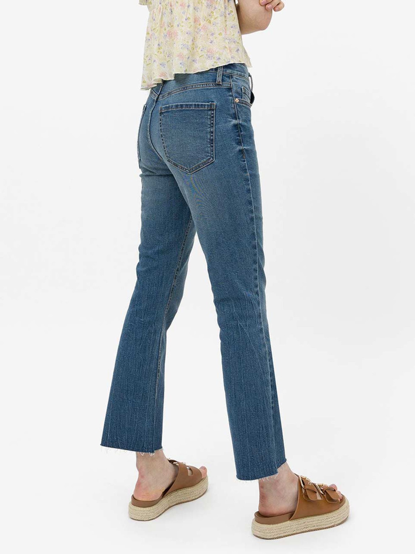 Calças de Ganga Cropped Flare