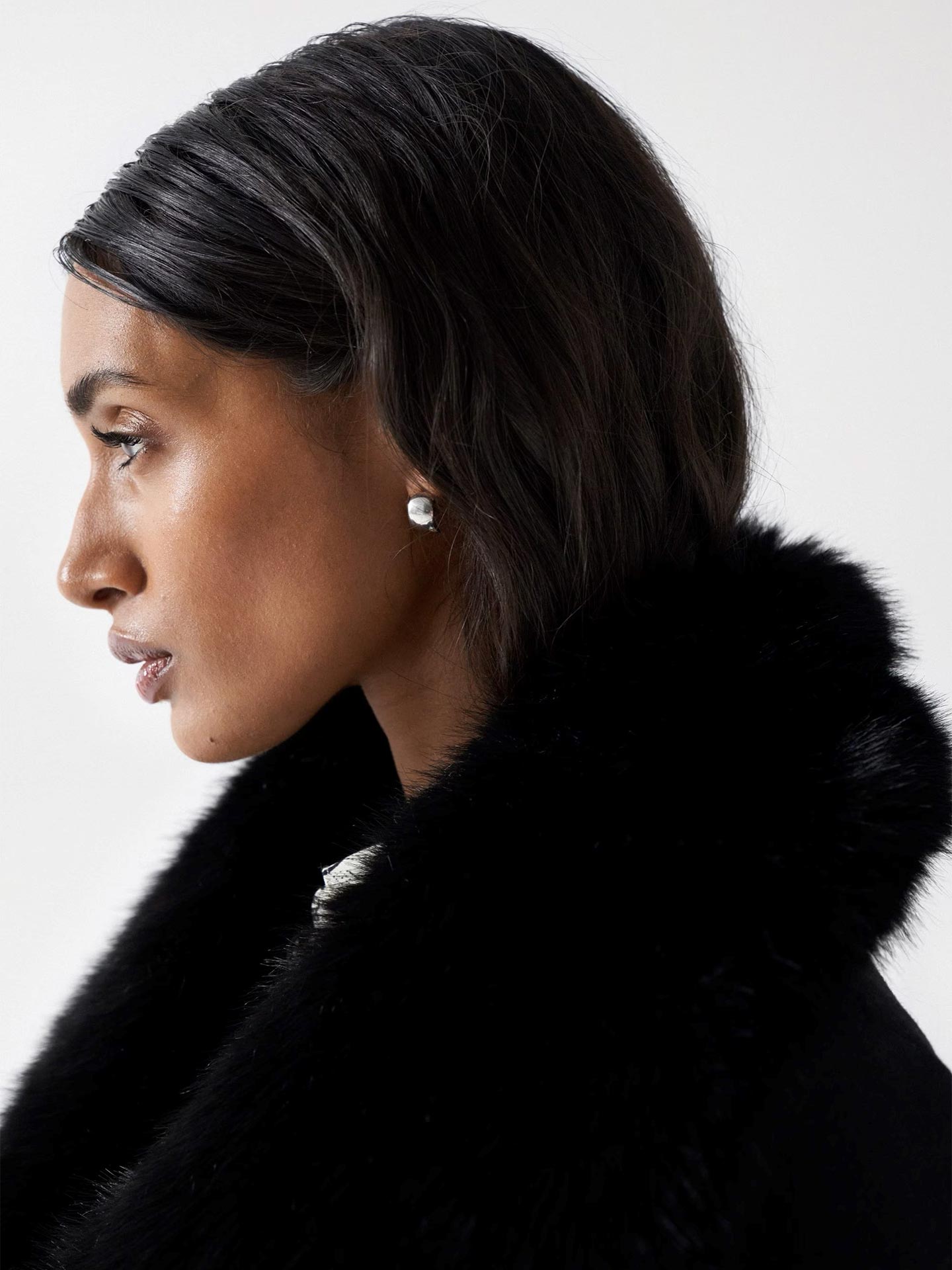 Casaco com Gola de Pelo