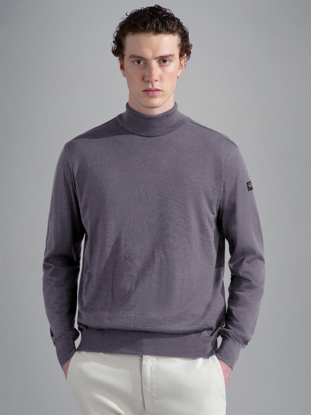 Camisola Gola Alta em Lã