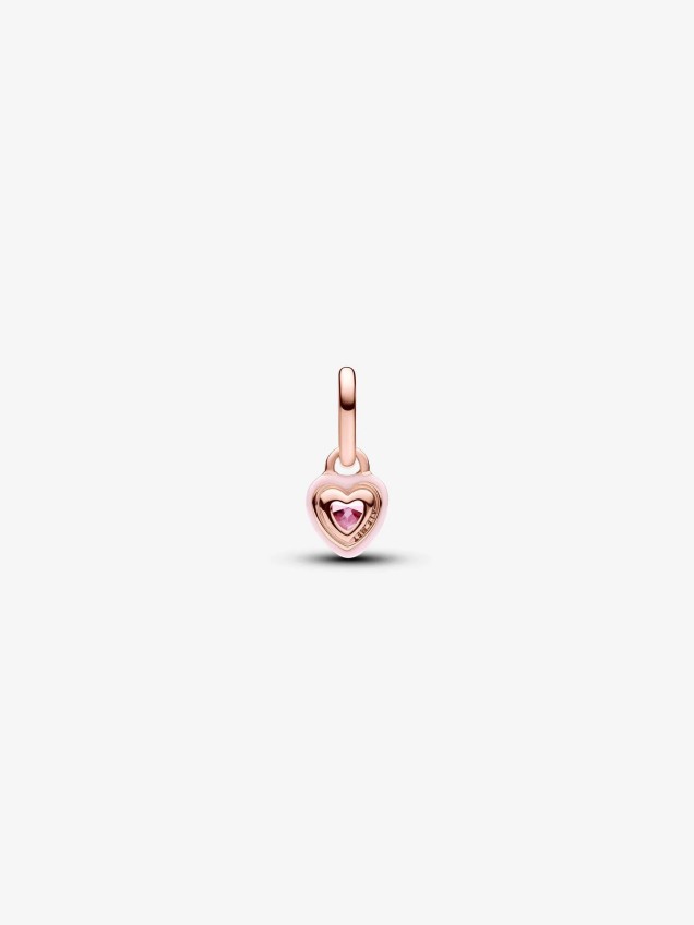 Conta Pendente Coração Chakra Rosa