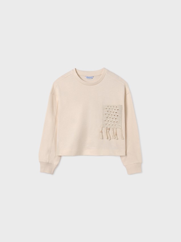 Sweatshirt com Macram