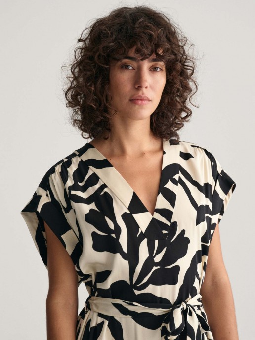 Vestido Palm Print