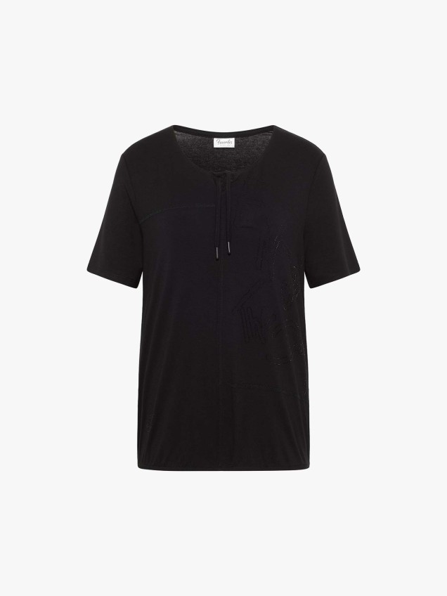 T-Shirt com Strass
