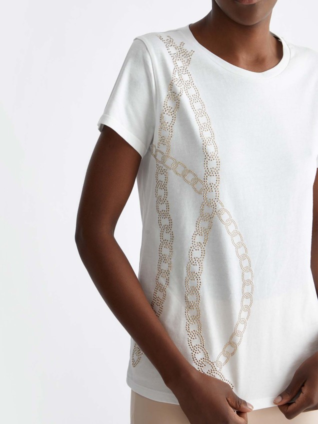 T-Shirt com Strass