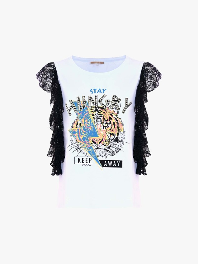 T-Shirt com Renda